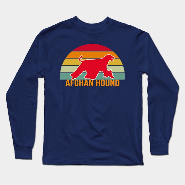 Afghan Hound Vintage Silhouette Long Sleeve T-Shirt by seifou252017